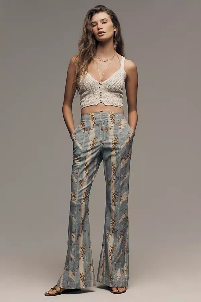 By Anthropologie Printed Seamed Pants In Multi