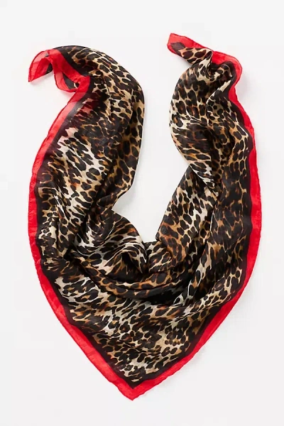 By Anthropologie Printed Silk Scarf In Sand