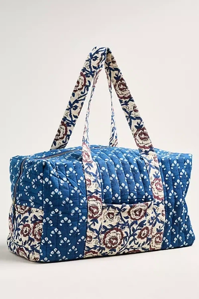 By Anthropologie Printed Weekender Bag In Blue