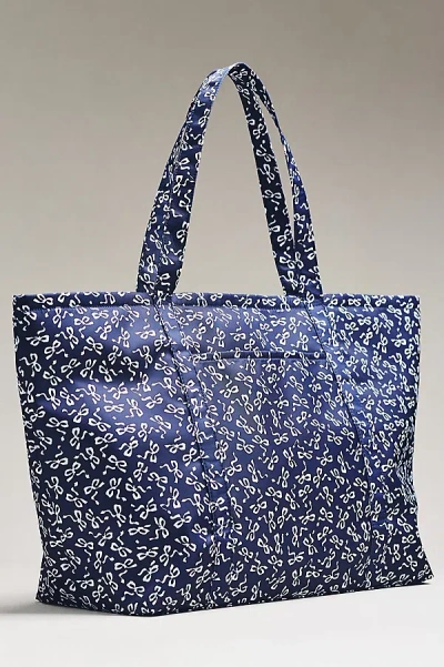 By Anthropologie Printed Weekender Tote In Blue