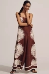 By Anthropologie Printed Wide-leg Jumpsuit