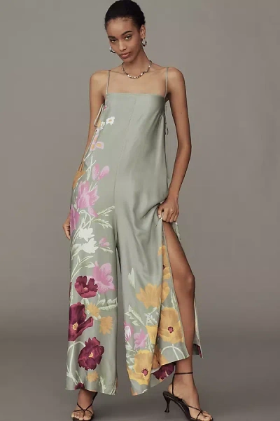 By Anthropologie Printed Wide-leg Jumpsuit In Multicolor