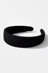 By Anthropologie Puff Ribbed Satin Headband In Black