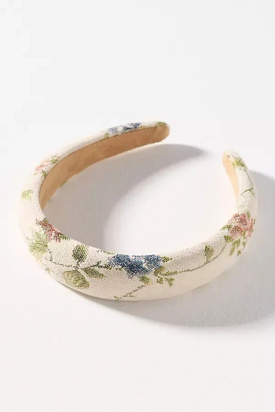 By Anthropologie Puffy Tapestry Headband In Multi