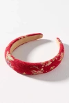 By Anthropologie Puffy Tapestry Headband In Red