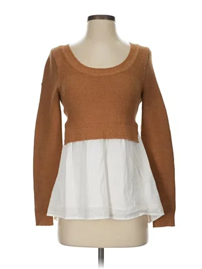 Pre-owned By Anthropologie Pullover Sweater In Brown
