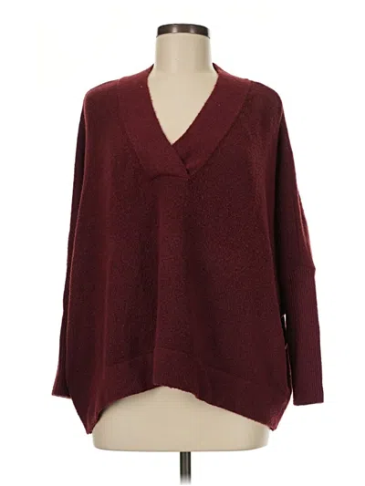 Pre-owned By Anthropologie Pullover Sweater In Burgundy