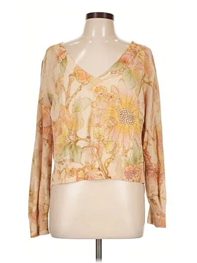 Pre-owned By Anthropologie Pullover Sweater In Gold
