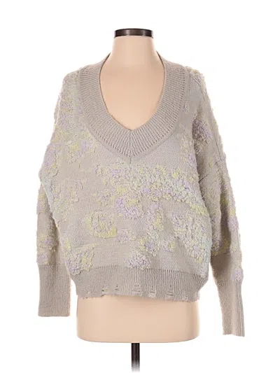 Pre-owned By Anthropologie Pullover Sweater In Gray