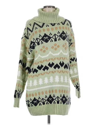 Pre-owned By Anthropologie Pullover Sweater In Green