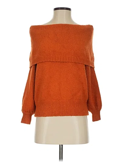 Pre-owned By Anthropologie Pullover Sweater In Orange