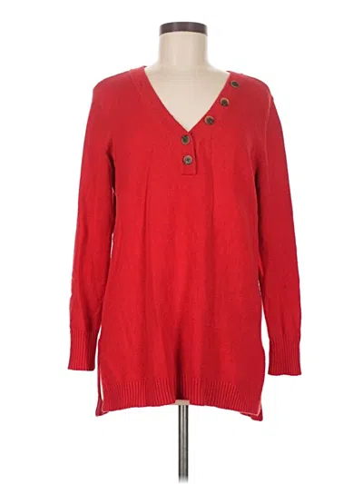 Pre-owned By Anthropologie Pullover Sweater In Red