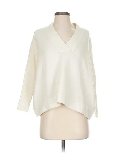 Pre-owned By Anthropologie Pullover Sweater In White