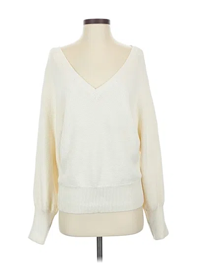 Pre-owned By Anthropologie Pullover Sweater In White
