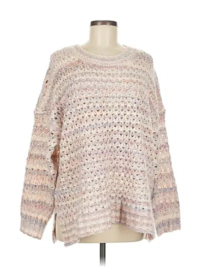 Pre-owned By Anthropologie Pullover Sweater In White