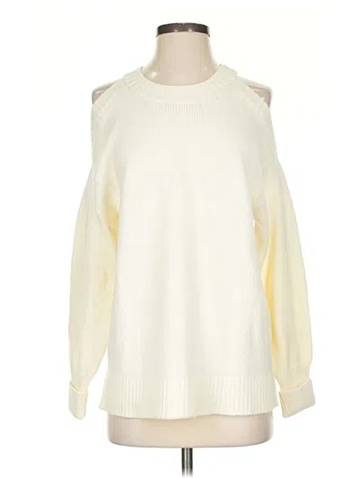 Pre-owned By Anthropologie Pullover Sweater In White