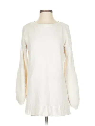 Pre-owned By Anthropologie Pullover Sweater In White