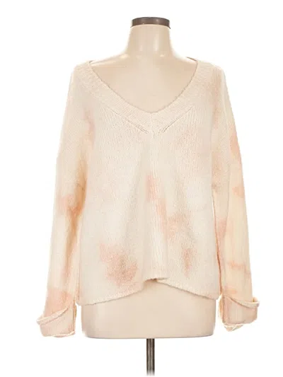 Pre-owned By Anthropologie Pullover Sweater In White