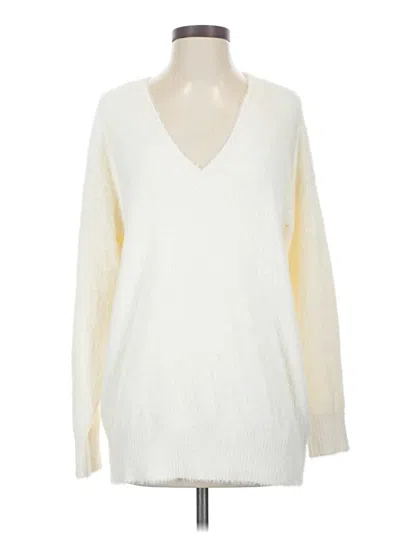 Pre-owned By Anthropologie Pullover Sweater In White