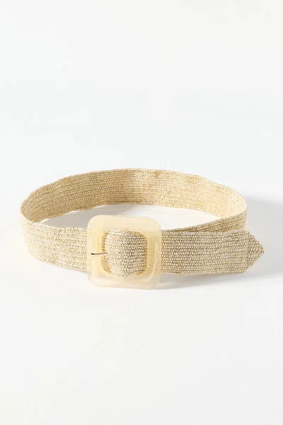 By Anthropologie Raffia Waist Belt In Neutral