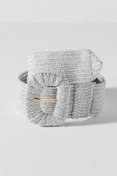 By Anthropologie Raffia-wrapped Stretch Waist Belt In Brown