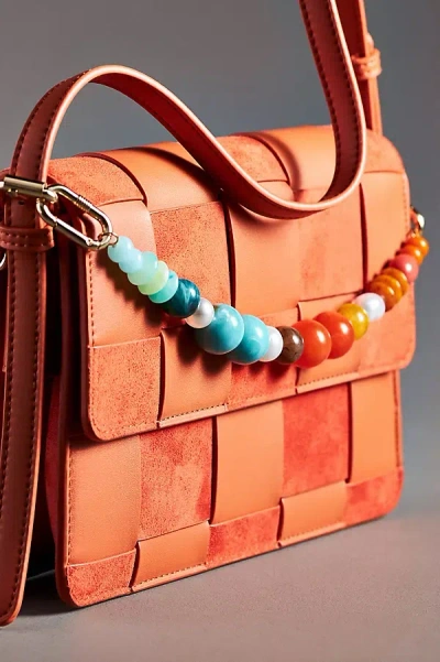 By Anthropologie Rainbow Beaded Bag Charm In Multicolor