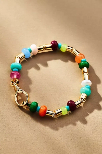 By Anthropologie Rainbow Beaded Bracelet In Multicolor