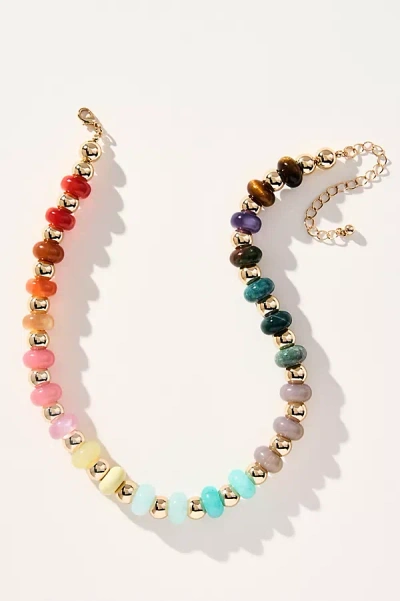 By Anthropologie Rainbow Beaded Necklace
