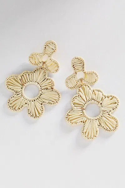 By Anthropologie Rattan Deco Drop Earrings In Gold