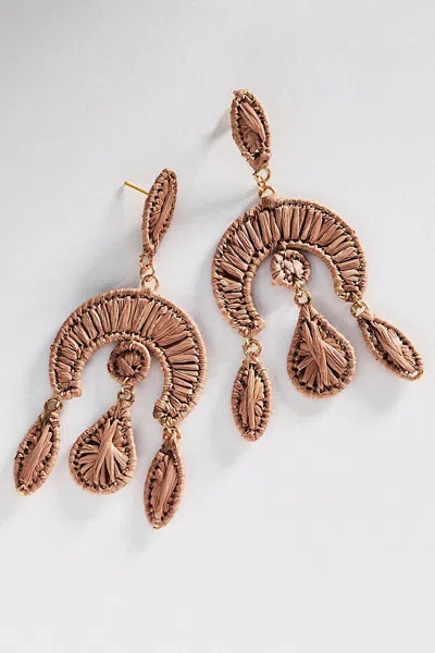 By Anthropologie Rattan Deco Drop Earrings In Gold