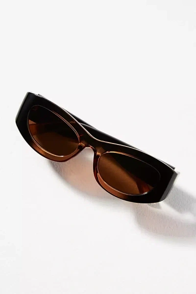 By Anthropologie Rectangle Wrapped Ombré Sunglasses In Multicolor