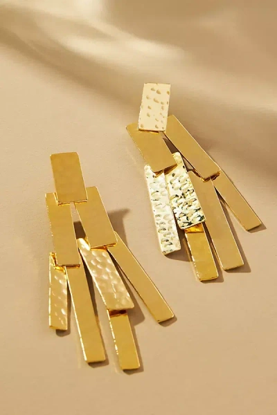 By Anthropologie Rectangles Drop Earrings In Gold