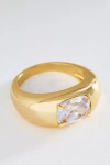 By Anthropologie Rectangular Stone Chunky Ring In Gold