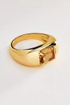 By Anthropologie Rectangular Stone Chunky Ring In Gold