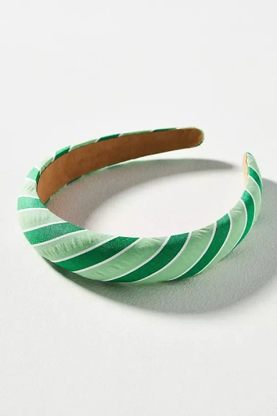 By Anthropologie Regata Puffy Headband In Green