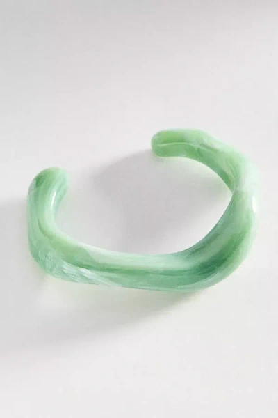 By Anthropologie Resin Bangle Bracelet In Green