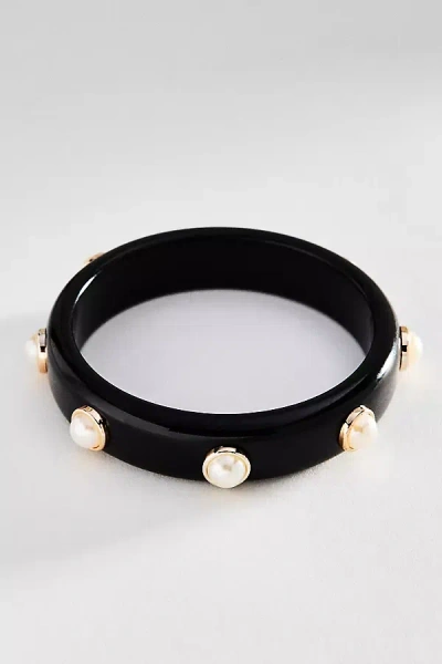 By Anthropologie Resin Studded Bracelet In Black