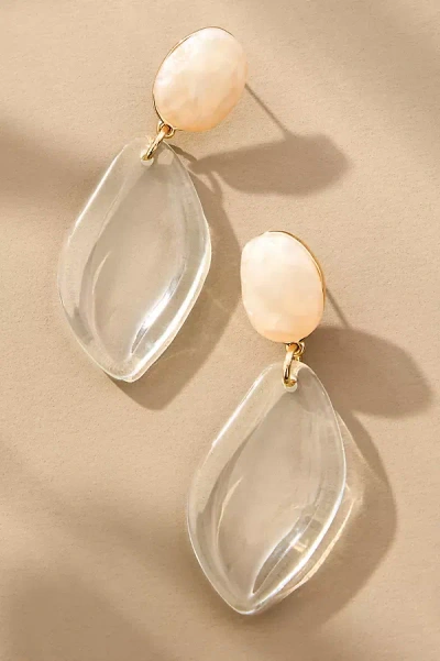 By Anthropologie Resin Top Lucite Drop Earrings