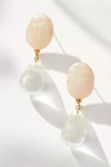 By Anthropologie Resin Top Lucite Drop Earrings In Clear