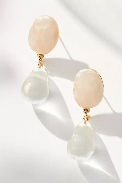 By Anthropologie Resin Top Lucite Drop Earrings In Clear