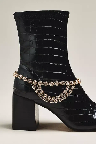 By Anthropologie Rhinestone Boot Chain In Black