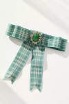 By Anthropologie Rhinestone Bow Brooch In Green