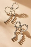 By Anthropologie Rhinestone Bow Earrings In Clear