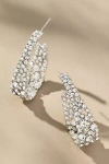 By Anthropologie Rhinestone Encrusted Hoop Earrings In Transparent