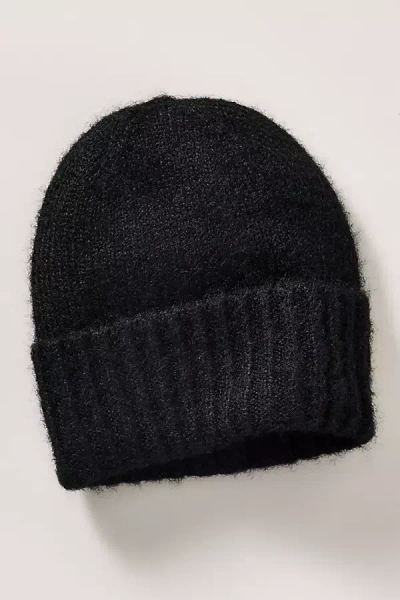 By Anthropologie Ribbed Knit Beanie In Black