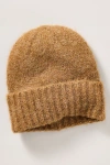 By Anthropologie Ribbed Knit Beanie In Brown
