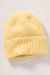 By Anthropologie Ribbed Knit Beanie In Gold