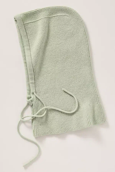 By Anthropologie Ribbed Knit Hood In Green