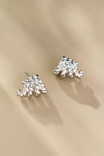 By Anthropologie Ribbed Mini Huggie Earrings