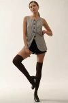 By Anthropologie Ribbed Over-the-knee Socks In Brown